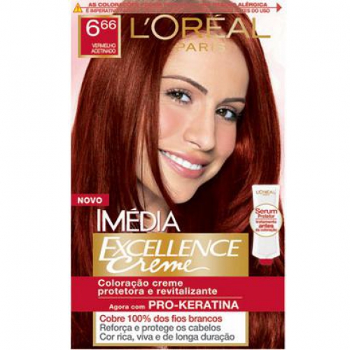 Coloração Imédia Excellence Creme 6.66 Vermelho Intenso L'Oréal Paris