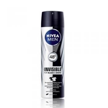 Desodorante Nivea Aerosol Men Invisible Black White 150ml