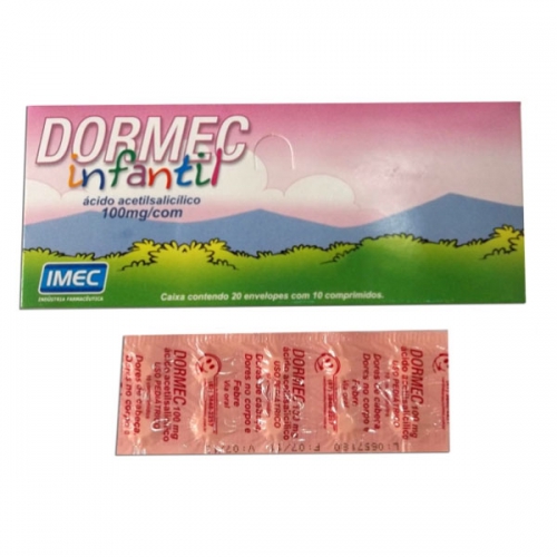 Acido Acetilsalicilico 100 mg pediatrico- Dormec - 10 comprimidos