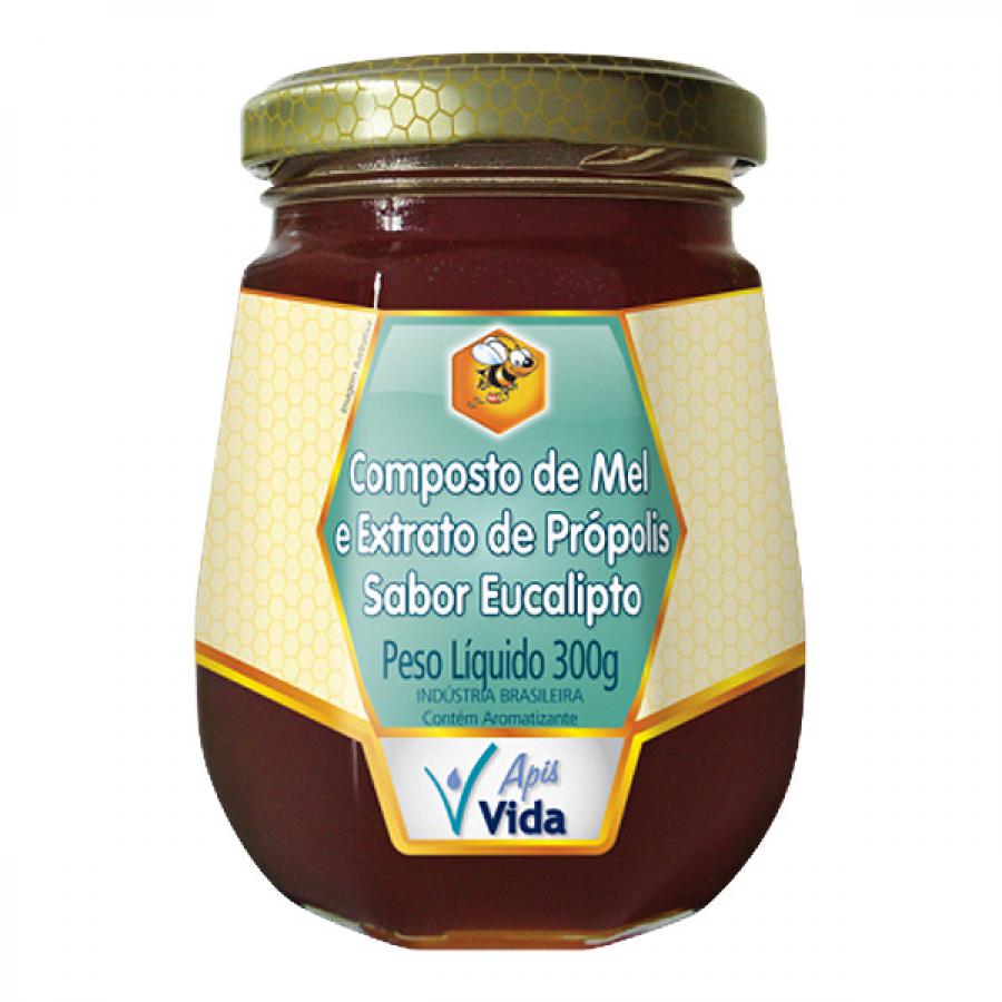 COMPOSTO DE MEL E EXTRATO DE PROPOLIS SABOR EUCALIPTO 300G