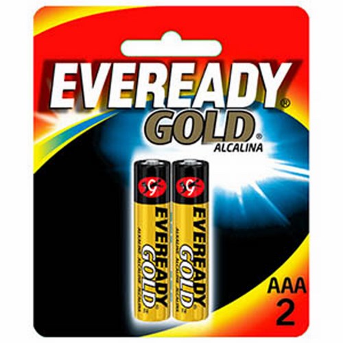 Pilha Eveready Gold aaa palito com 2 unidades