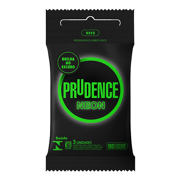 PRESERVATIVO PRUDENCE NEON COM 3 UNIDADES