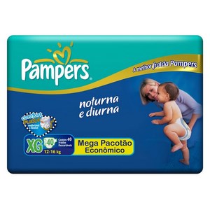 Fralda Pampers Noturna Diurna XG Com 40 Unidades