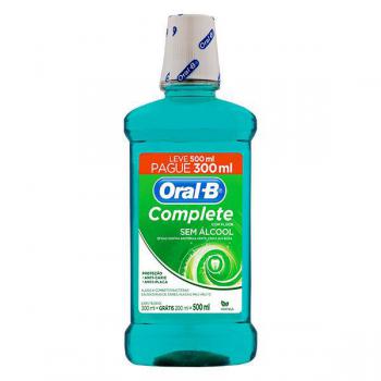 Enxaguatorio Bucal Oral-B Hortela Leve 500ml Pague 300ml