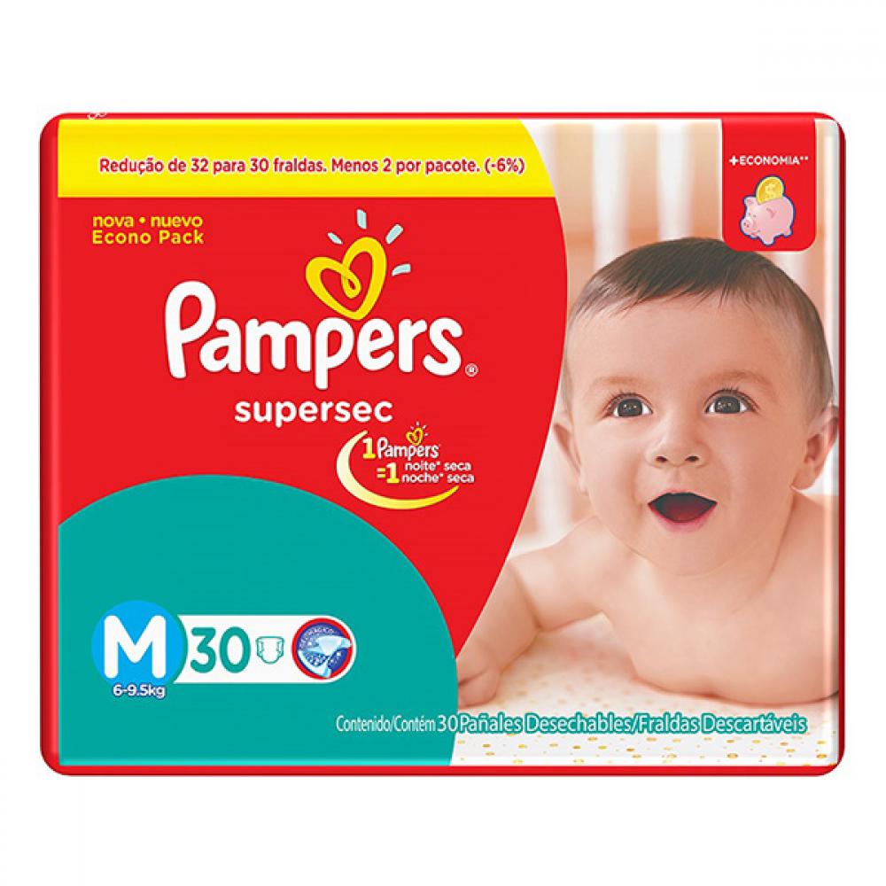 Fralda Pampers Supersec M 30 Unidades