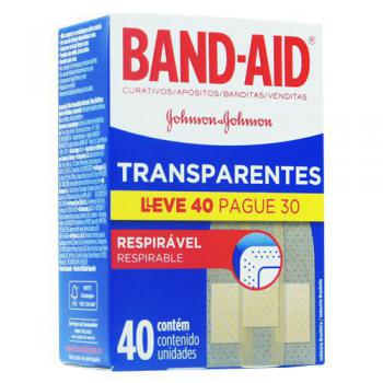 Curativos Band-Aid regular, transparente, leve 40 e pague 30