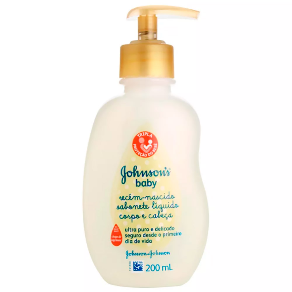 Sabonete Liquido Infantil Johnsons Baby Recem Nascido 200ml