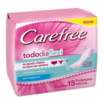 Protetor Diario Carefree Sem Perfume 15 unidades