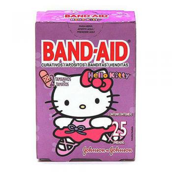 Curativo Band-Aid Decorados Hello Kitty com 25 unidades