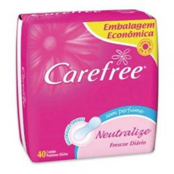 Protetor Diario Carefree Neutralize sem Perfume 40 unidades