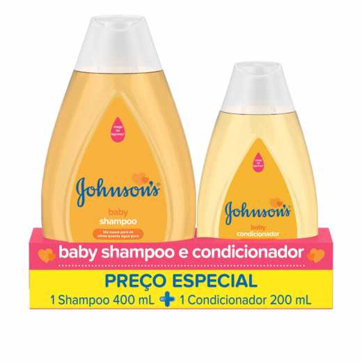 Shampoo 400ml e Condicionador 200ml Johnsons e Johnsons Baby Regular