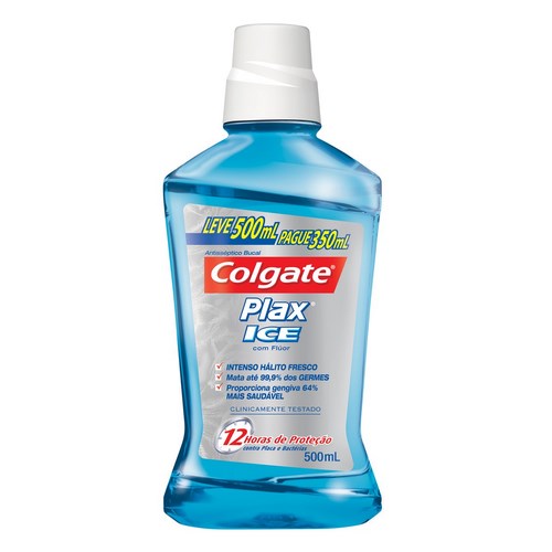 Enxaguatorio Plax Ice Leve 500 Pague 350ml