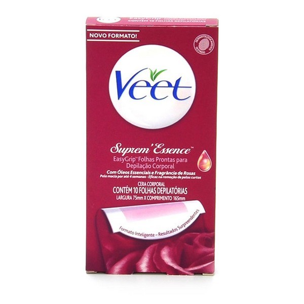 Depilatorio Veet Cera Corpo Bikini Sem Essencia 16 Unidades