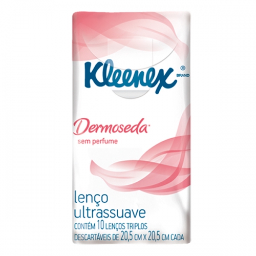 Lenco De Papel Kleenex Bolso Com 10 Unidades