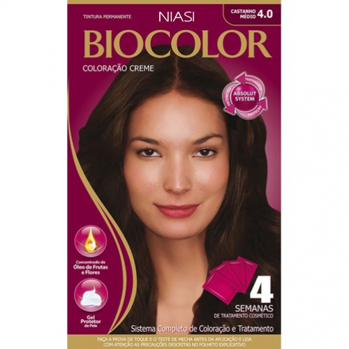 Tintura Biocolor Creme 4.0 Castanho Medio