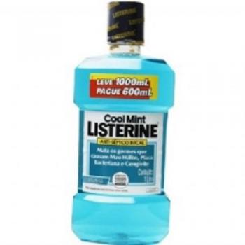 Solucao Bucal Listerine Cool Mint Leve 1000ml e Pague600ml