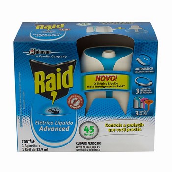 Inseticida Elétrico Raid Liquido Advanced 45 Noites