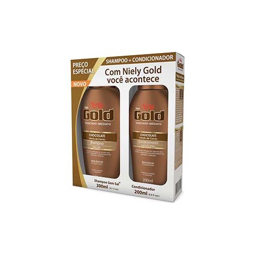 Shampoo + Condicionador Niely Gold Chocolate 200ml