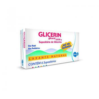 Glicerin Supositorio Infantil com 6 Unidades