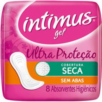 Absorvente Intimus Gel Tripla Protecao sem abas, seca com 8 unidades