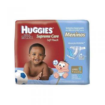 Fralda Huggies Turma da Monica Supreme Care Soft Menino Touch Jumbo G 20 Unidades