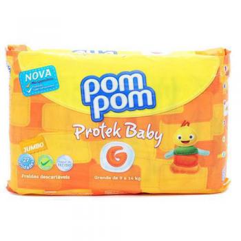 Fralda PomPom Protek Baby G 26 unidades