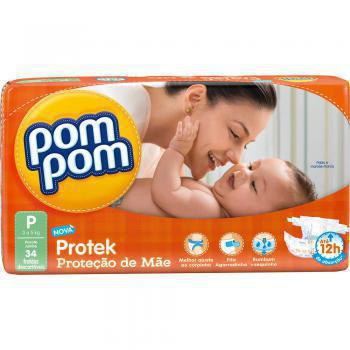 Fralda Pom Pom Protek 12 Horas Tamanho P 34 unidades