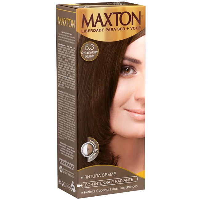 Tintura Maxton Kit 5.3 Castanho Claro Dourado