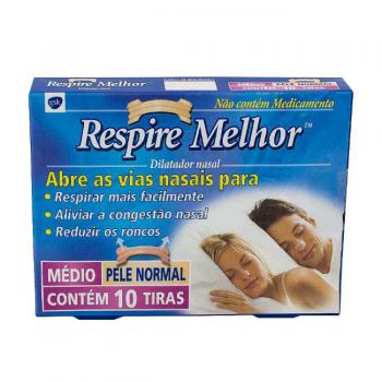 Respire Melhor Dilatador Nasal Normal com 10 Adesivos