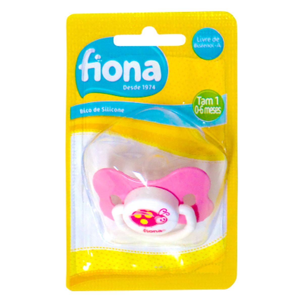 Chupeta Silicone Rosa Fiona Baby Desenhos