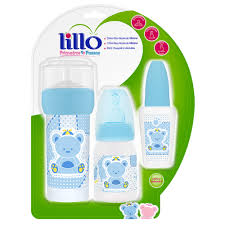 Kit Mamadeiras Primeiros Passos Ursinho Azul - Lillo