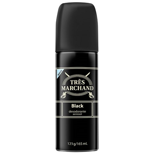 Desodorante Tres Marchand Black Aerosol 90g