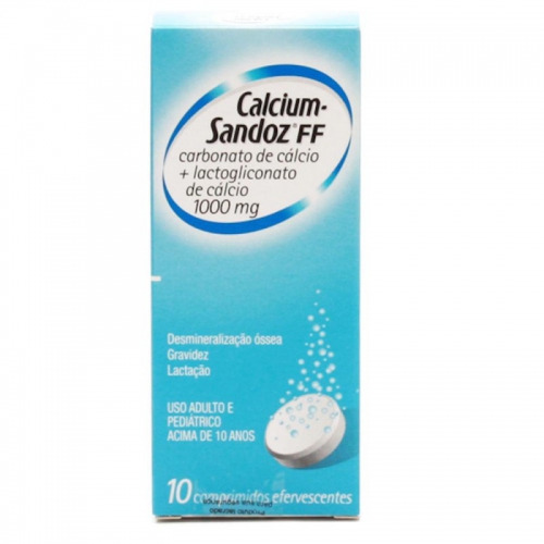 Calcium Sandoz FF 1000mg 10 Comprimidos Efervecentes