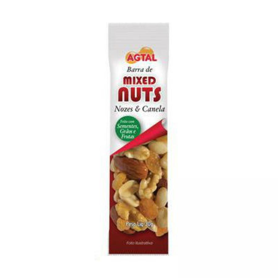 Barra Cereal Mixed Nuts  Nozes e Canela 30g