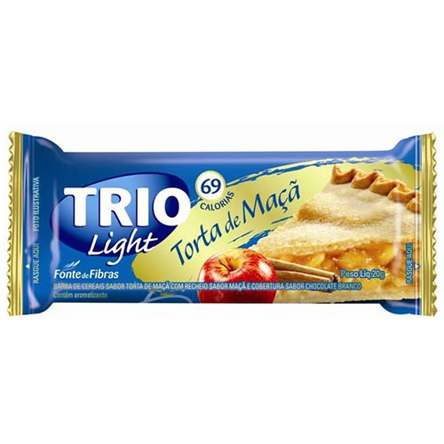 Barra Cereal Trio Light Torta de Maçã 20g Com 1 Unidade