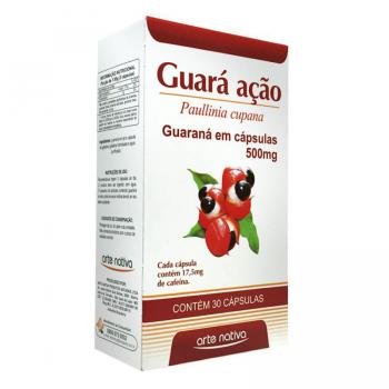 Guara Acao Guarana Arte Nativa 500mg, 30 Capsulas