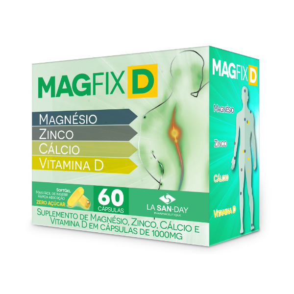 Magfix d la san-day 1000mg sem acucar com 60 capsulas