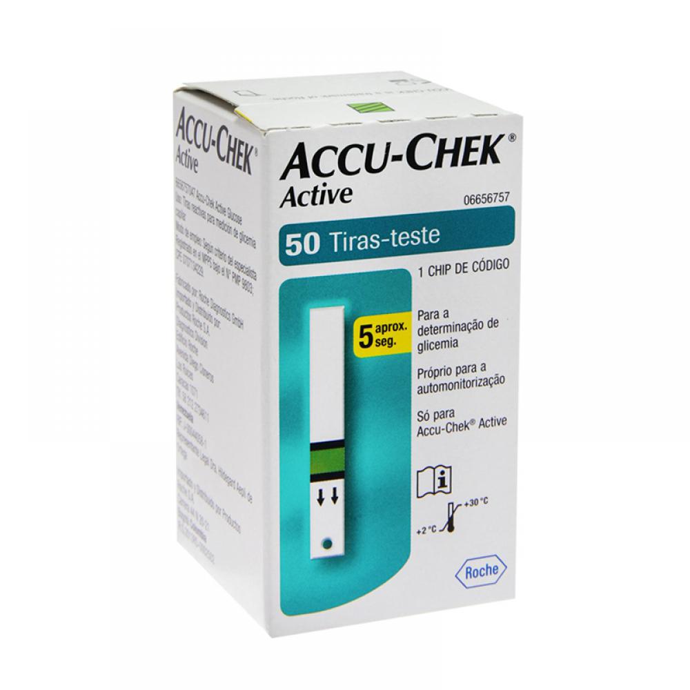 Accu-Chek Active c/ 50 Tiras Reagentes +Grátis 25 Tiras