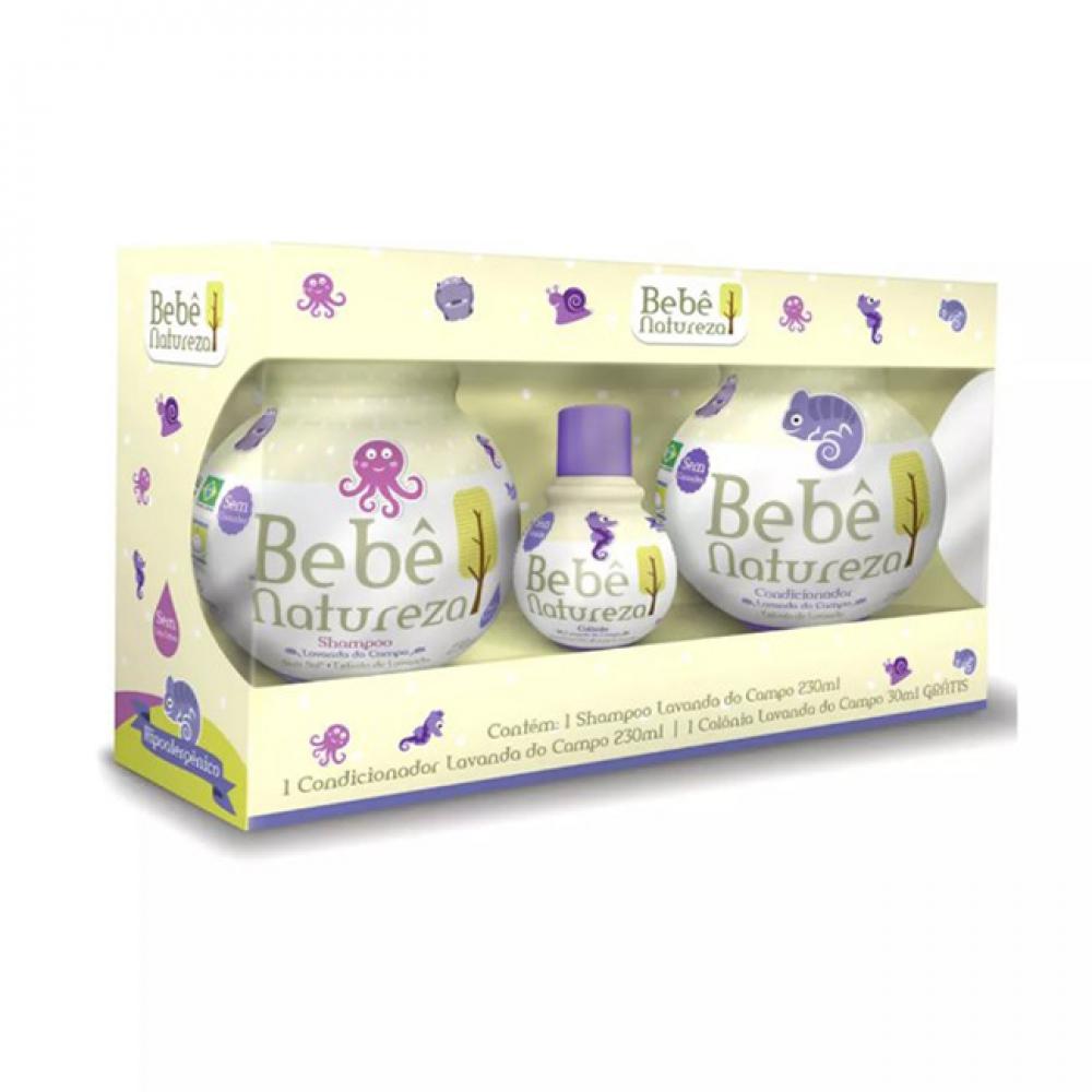 Kit Bebe Natureza Shampoo 230ml + Condicionador 230ml +Colonia Lavanda